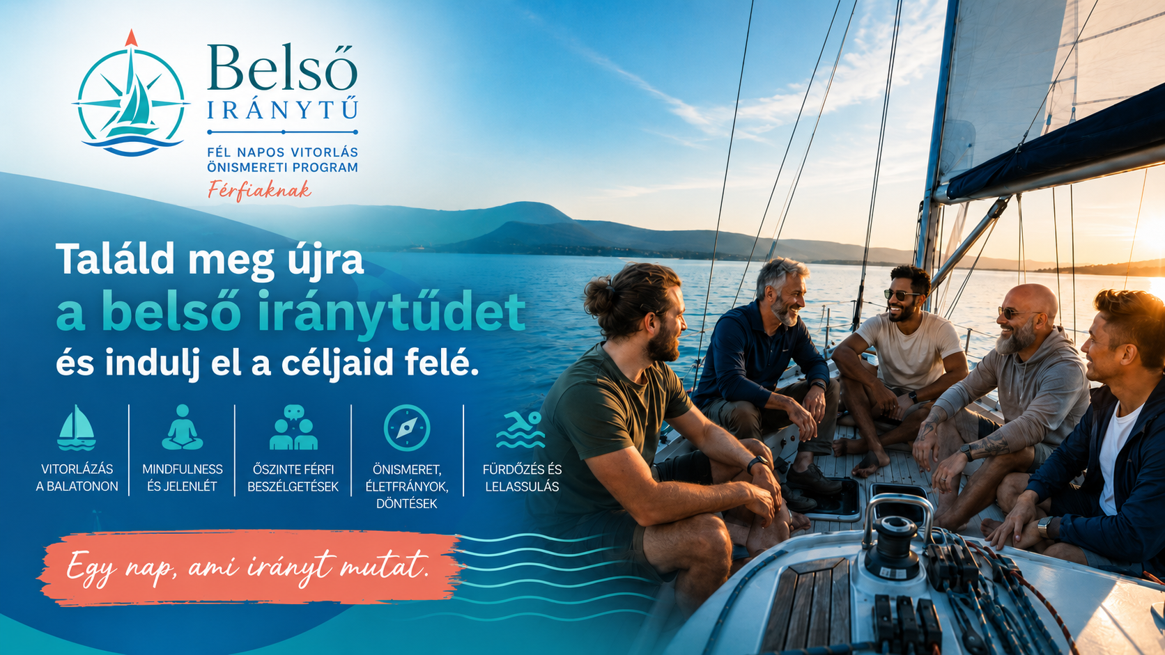 Belső Iránytű férfi vitorlás önismereti program